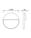 BAKER * SEÑALIZADOR REDONDO 6W 3000K CORTEN